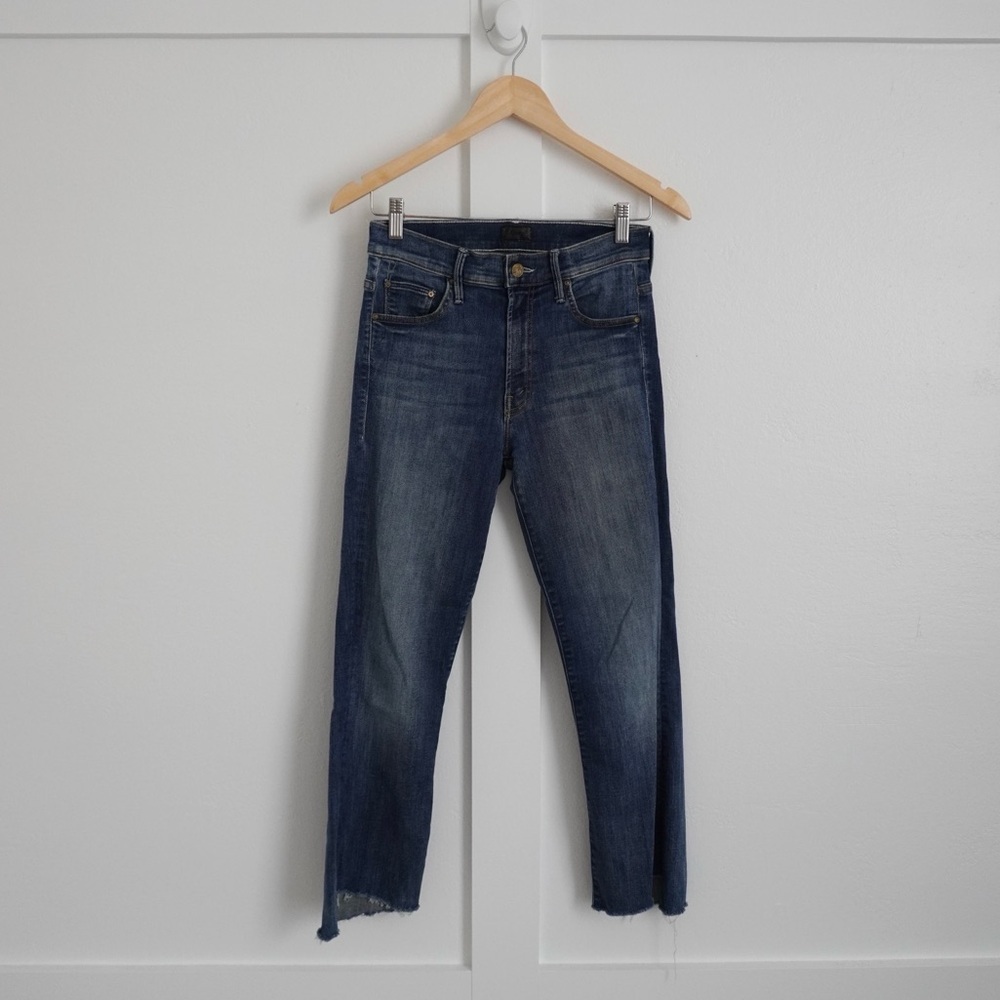 Mother Insider Crop Step Fray Jeans in Not Rough Enough